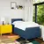 vidaXL Box spring postelja z vzmetnico modra 90x200 cm blago