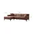 Atelier del Sofa Ugaona garnitura New Petra L Corner, 250x69x145cm, Braon
