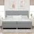 Vidaxl LED Box Spring Postelja Svetlo siva 200 x 200 cm blago