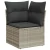 Set sofe s jastukom 6 pcs Svjetlosiva Poliester
