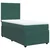 Vidaxl Box spring postelja z vzmetnico temno zelena 100x200 cm žamet
