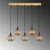 Opviq Luster Selcuklu-MR -789-1, 100x17x119cm, IP20, Zlatno-crne boje