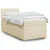 Vidaxl Box spring postelja z vzmetnico krem 90x190 cm blago