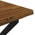 vidaXL 80 x 80 x 75 cm Masiven les akacije Naravna in črna Kvadrat
