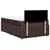Vidaxl Box spring postelja z vzmetnico temno rjav 120x200 cm blago