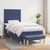 Vidaxl Box spring postelja z vzmetnico modra 100x200 cm blago