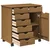 Vidaxl Gležnji kabinet s kolesom Medeno rjava 63,5 x 39 x 65,5 cm