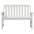 Vrtna klupa Bijelo 120 x 59 x 88 cm HDPE