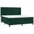 vidaXL Box spring postelja z vzmetnico temno zelena 180x200 cm žamet