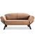 Atelier del Sofa Dvosed na razvlačenje Genzo 177x87x75cm Svetlobraon
