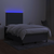 vidaXL Box spring postelja z vzmetnico LED temno siva 120x190 cm blago