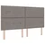 Vidaxl LED Box Spring Postelja z vzglavjem Taupe 180 x 200 cm blago