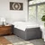 vidaXL Box spring postelja z vzmetnico siva 90x200 cm umetno usnje