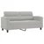2-dijelni set sofa s jastucima svjetlosivi od mikrovlakana