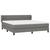 vidaXL Box spring postelja z vzmetnico temno siva 180x200 cm blago