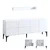 Hanah Home Komoda Lucky 180x80x40cm Belo-Crna