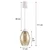 Brilagi - LED luster na sajli R GLASS 1xE27/60W/230V prečnik 17 cm bela/zadimljeno bež