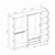 Hanah Home ormar sa reflektujućim staklom Nisa 20629, 225 cm, antracit
