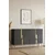 Hanah Home komoda Evva 120, 120 cm, antracit / zlatna