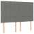Vidaxl Box spring postelja z vzmetnico LED temno siva 140x190 cm blago