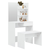 Set toaletni stolić svjetlima sjajni bijeli 74,5x40x141 cm
