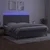 Krevet box spring s madracem LED svjetlosivi 200x200 cm baršun