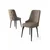 Hanah Home Set stolica Newa, 46x94x46 cm, 2 komada, Crno-smeđe