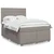Vidaxl Box spring postelja z vzmetnico taupe 160x200 cm blago