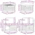 Set vanjskih sofa 7 pcs Bijela i svjetlosiva Poliester