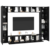 Set TV komoda Zidne 10 pcs Crni hrast 30,5 x 30 x 90 cm