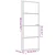 Sobna vrata tanka crna 76 x 201,5 cm kaljeno staklo i aluminij