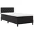LED Box Spring Krevet s madracem Crna 90 x 190 cm Baršun