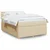 Vidaxl Box spring postelja z vzmetnico krem 140x200 cm blago