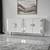 Hanah Home Komoda Dubai 180x80x40cm Belo-Srebrna