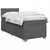 vidaXL Postelja boxspring z vzmetnico Temno siva 90 x 190cm Blago