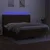 vidaXL Box spring postelja z vzmetnico LED temno rjava 200x200cm blago