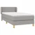 Vidaxl Box spring postelja z vzmetnico svetlo siva 80x200 cm blago