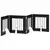 Vrata za pse s postoljem 4 pcs Crni hrast 60 x 60 cm