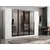 Hanah Home ormar sa reflektujućim staklom Nisa 20605, 270 cm, beli