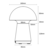 HOME LIGHT Stona punjiva lampa Vesta 652, 3W, 3000K, Krem