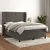 Vidaxl Box spring postelja z vzmetnico temno siva 140x200 cm žamet