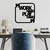 Wallxpert Zidna dekoracija Work Hard Play Hard, 50x50cm, Crna