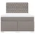 Vidaxl Box spring postelja z vzmetnico taupe 140x190 cm blago