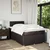 Vidaxl Box spring postelja z vzmetnico temno rjava 120x190 cm blago