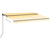 Den Ročno zložljiva tenda z LED lučmi 350x250 cm rumena in b