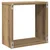 Kockaste zidne police 2 kom boja hrasta 30x15x30 cm drvene