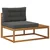 Set vanjskih sofa s jastukom Prirodna i antracit