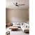 FARO 34356WT1S- LED prigušiva ventilator RUDDER L 18W/230V CCT prečnik 132 cm braon/crna WT + DO