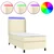 Krevet box spring s madracem LED krem 90x200 cm od umjetne kože