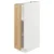 METOD Podni element s policama, bela/Forsbacka hrastovina, 20x60 cm